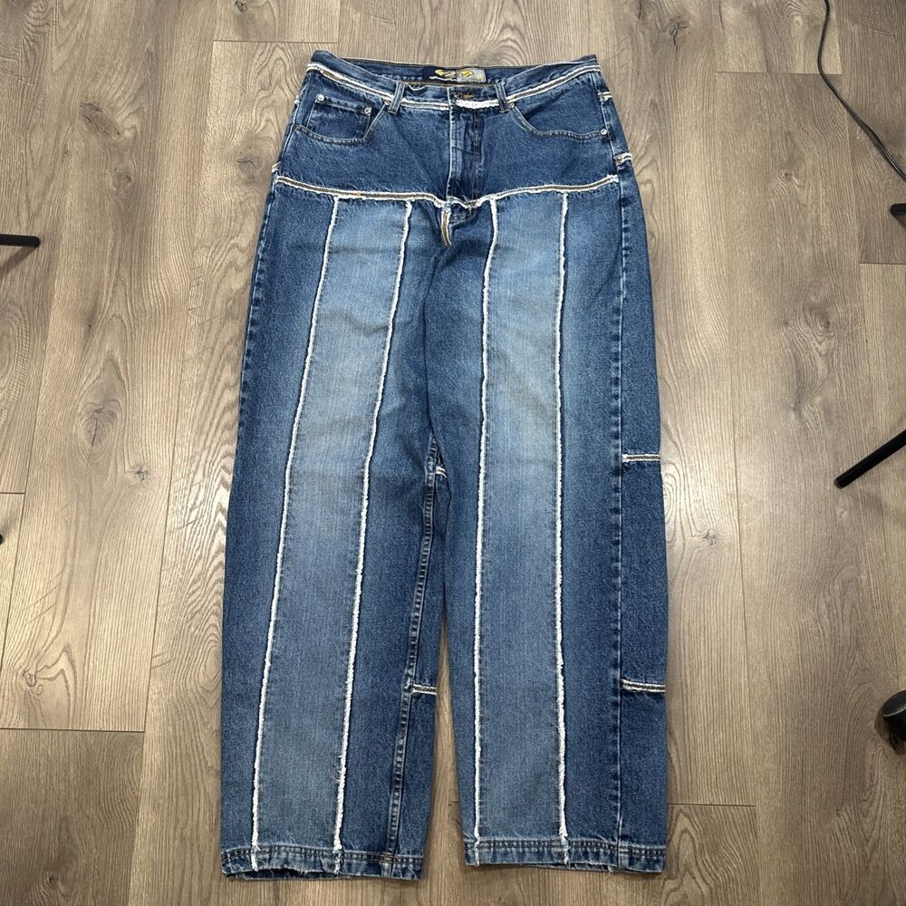 Brooklyn Express Jeans Patchwork Loose Fit Baggy … - image 5